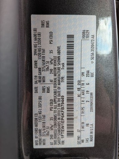 2019 Ford F-150 XLT