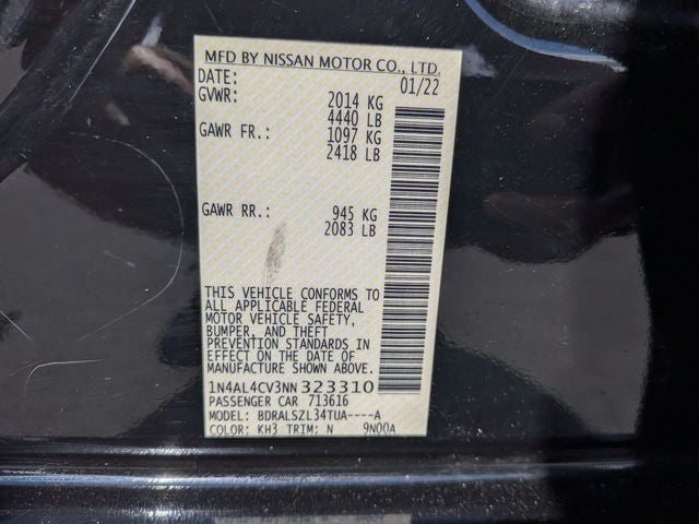 2022 Nissan Altima 2.0 SR