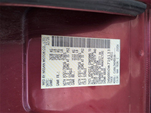 2017 Nissan Frontier SV 4.0 V6