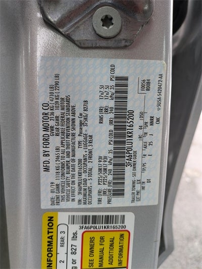 2019 Ford Fusion Hybrid SE