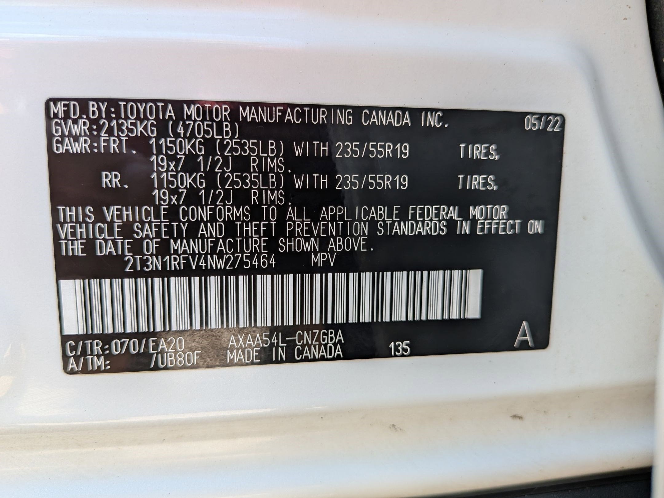 2022 Toyota RAV4 Limited w/ Cold Weather Pkg