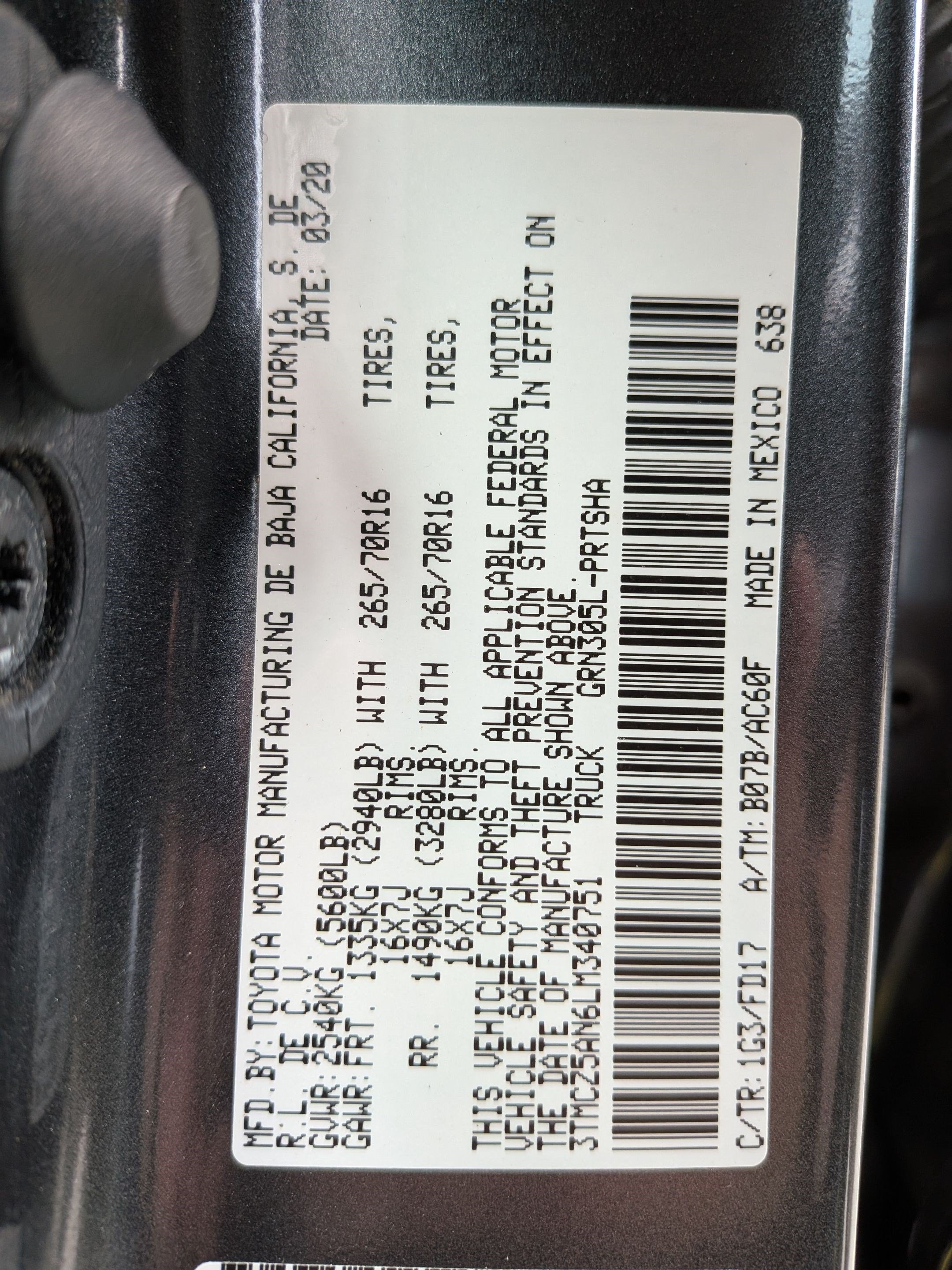 2020 Toyota Tacoma TRD Off-Road V6