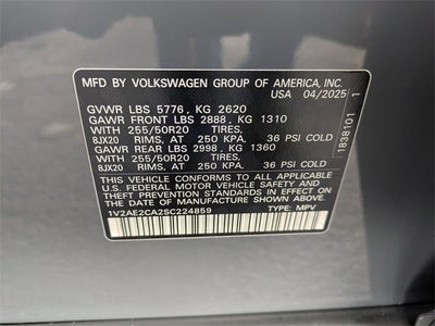 2025 Volkswagen Atlas Cross Sport 2.0T SEL R-Line Black