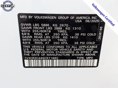 2025 Volkswagen Atlas 2.0T Peak Edition