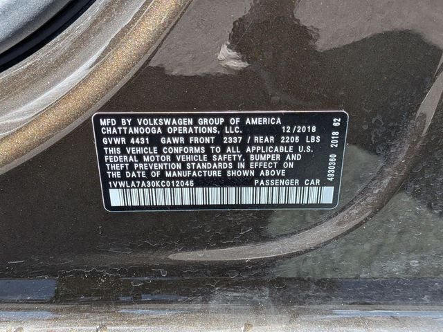 2019 Volkswagen Passat 2.0T Wolfsburg