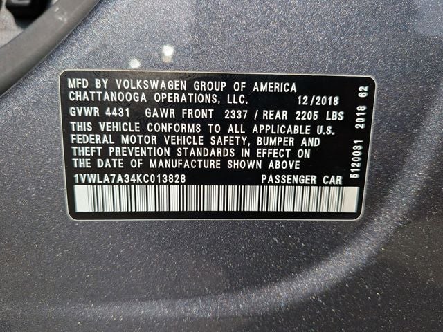 2019 Volkswagen Passat 2.0T Wolfsburg
