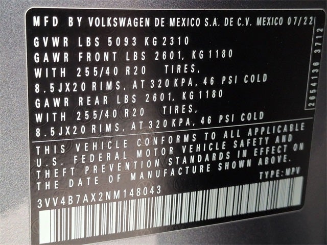 2022 Volkswagen Tiguan 2.0T SEL R-Line