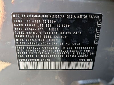 2024 Volkswagen Taos 1.5T SE Black