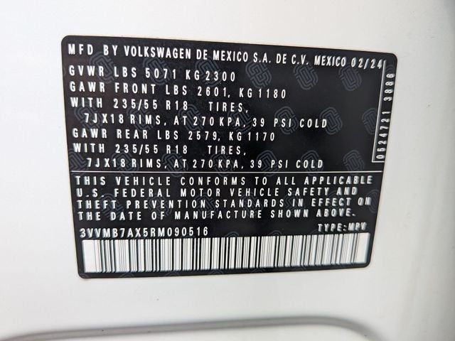 2024 Volkswagen Tiguan 2.0T SE